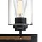 Westinghouse Fixture Wall UnMount 60W 3-Light Broomall, Matte Black Barnwood Act Clear Seed Glass 6128700 - alternate 2
